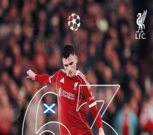 63场,罗伯逊成为92年改制后欧冠出场次数最多的苏格兰球员