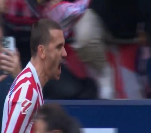 格列兹曼轰超级世界波!世界级停球+凌空抽射,破18天球荒