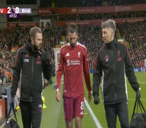 斯洛特:索博脚踝有问题,乔戈麦斯预计缺席下一场比赛