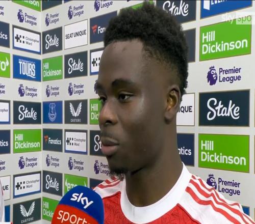 萨卡:不会过多关注曼城或其他球队,主动权在我们自己手里