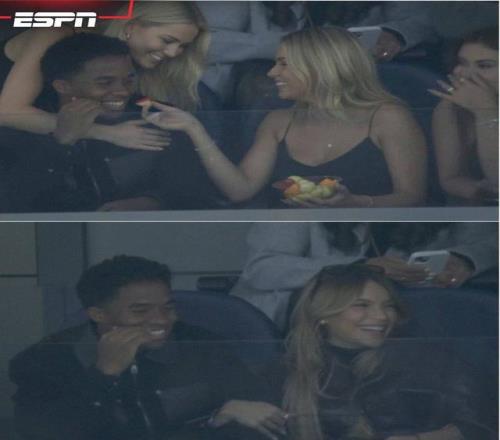 場下“帽子戲法”，恩德里克在伯納烏看臺有3位美女相伴觀賽