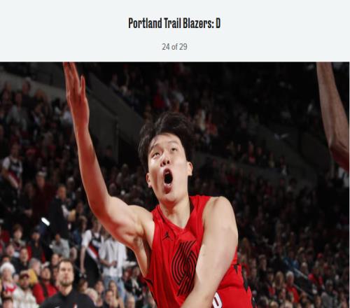 开拓者新秀评级仅为D：杨瀚森始终未跻身轮换乐福在场球队输更惨