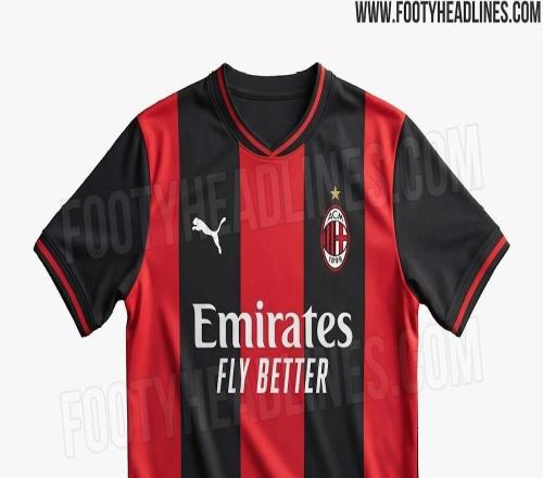米兰2627赛季球衣曝光:主场回归传统,二客粉黑搭配