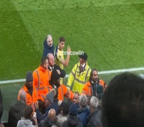 范德芬、波罗赛后疑似和球迷起冲突,最终被热刺工作人员拖走