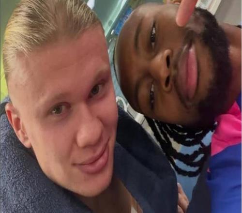 似有故人之姿,哈兰德晒与塞门约的合照:欢迎