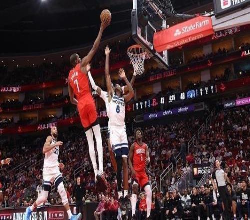 杜兰特39+7兰德尔39分火箭主场力克森林狼