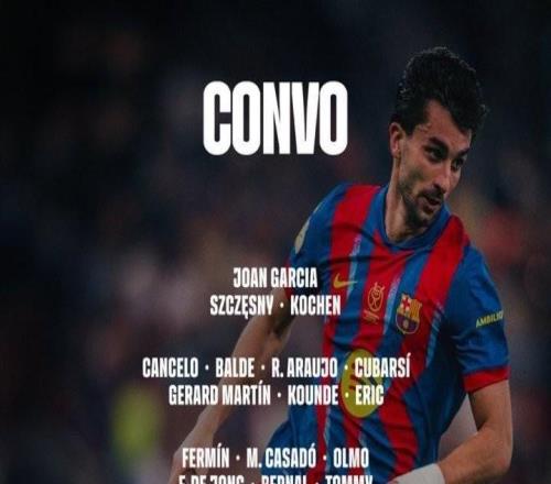 巴萨客战阿尔瓦塞特大名单：莱万、亚马尔领衔，拉菲尼亚缺席