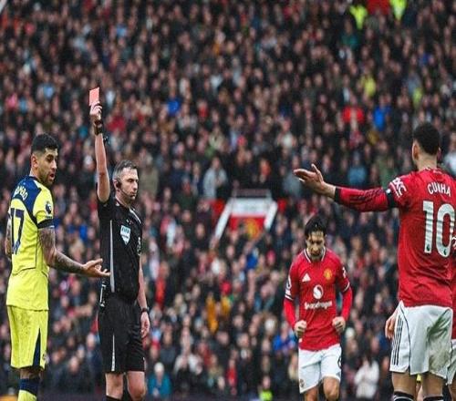 英超官方：罗梅罗的犯规动作危及对方安全，因此被红牌罚下