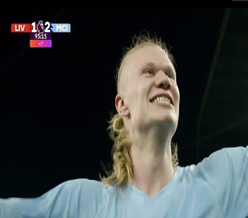 点球破门，哈兰德英超生涯做客安菲尔德首次取得进球