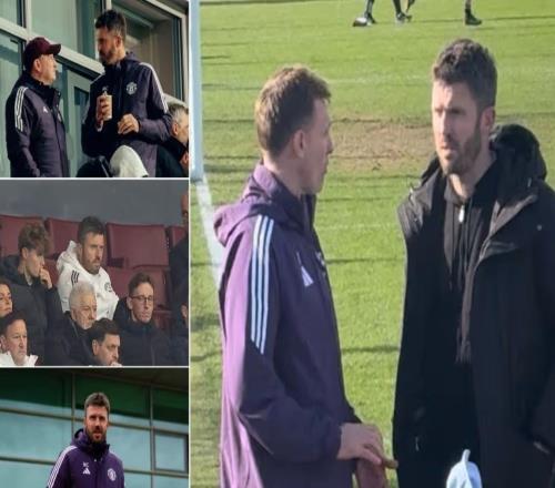 卡里克现身曼城青训学院，观看儿子参加的U16曼市德比