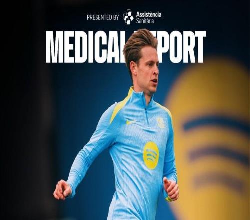 巴萨官方:德容右腿股二头肌受伤,预计缺阵56周