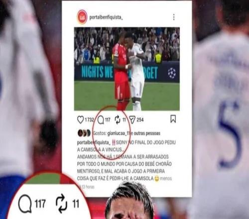 卡布拉尔找维尼修斯要球衣,普雷斯蒂安尼点赞批评前者的动态