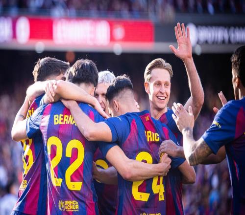 巴萨本赛季已有15名球员取得进球,为西甲球队并列最多