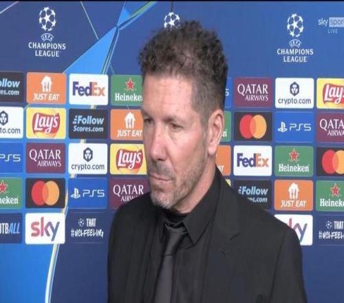 西蒙尼:国米踢得非常好,而我们防守得还算不错