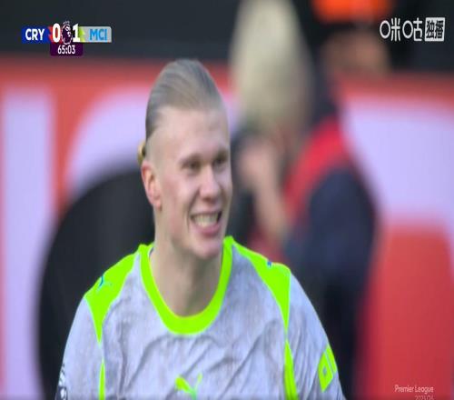 哈兰德头球破门+点球克服心魔,福登世界波,曼城30完胜水晶宫