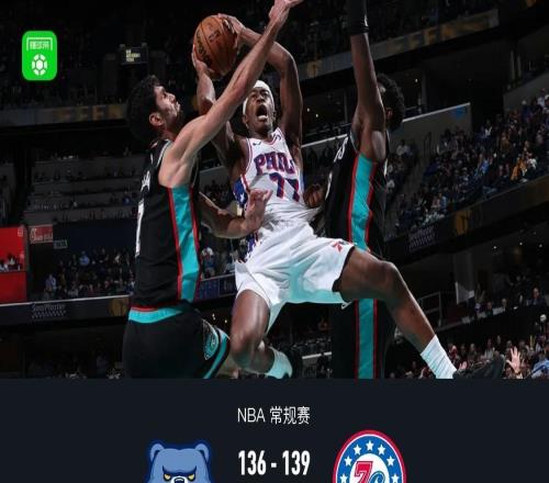 76人139136加时险胜灰熊,埃奇库姆三分准绝杀,莫兰特空砍40分