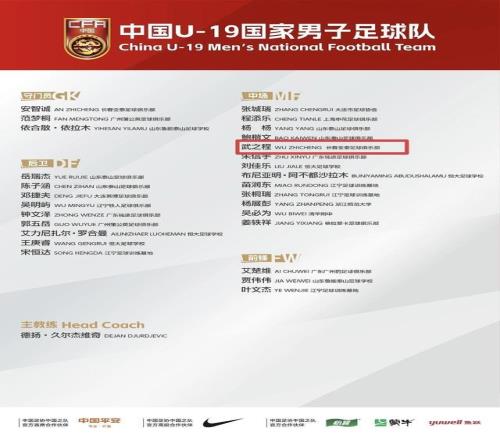 苏超泰州队球员武之程入选U19国足,他也是苏超首位踢进中超的球员