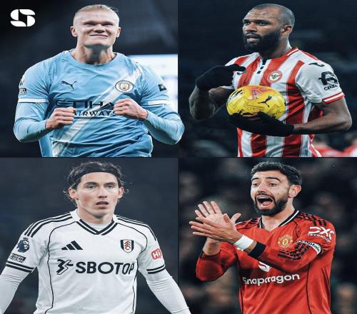 11月以來英超僅4人直接參與進球10+，哈蘭德12球第1，B費上榜