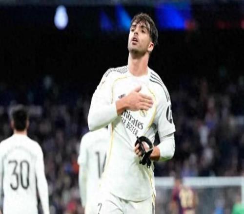 皇馬小將的硬漢精神：鼻梁骨折仍戴面具出戰(zhàn)，頭球破門鎖定勝局