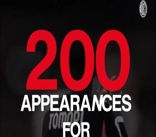 里程碑之戰,托莫里迎來米蘭生涯第200次出場