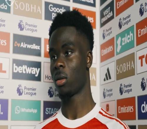 萨卡:这场失利很难接受,我们整场都没发挥出最佳水平