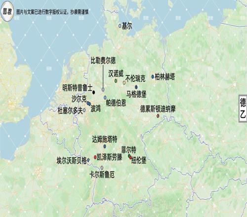 德乙地图:十一州与十八队承载的德国第二级职业足球联赛