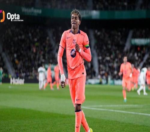 亚马尔19岁前五大联赛打入23球,追平姆巴佩保持的本世纪纪录