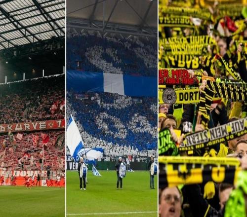 德国球队本赛季场均上座人数:多特8.1万人第1,拜仁7.5万第2