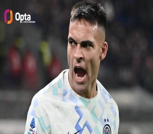 连续4轮进球,劳塔罗2025年意甲打入15球并列所有球员第1