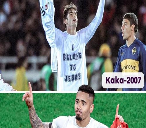 致敬,热苏斯取得复出进球后做出卡卡同款庆祝动作