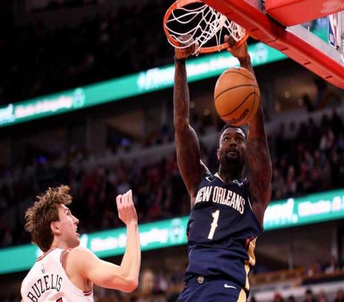 西部倒数第一!鹈鹕惨负公牛5连败锡安31+7赛季首次连场30+