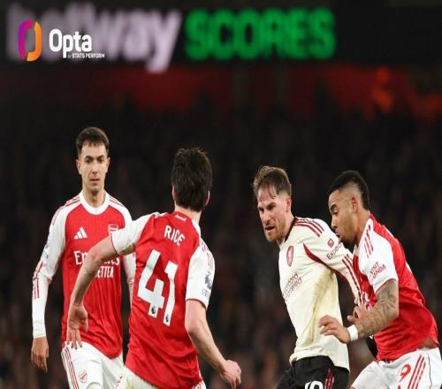 红军英超客战枪手下半场对方半场传球207次,为近5个赛季最多