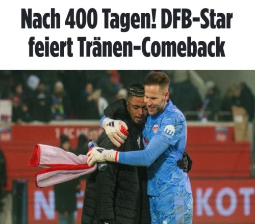 经过400天的等待伤愈复出亨里希斯赛后泪洒赛场感慨这是职业生涯最感动的一刻_德甲直播