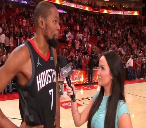 性情了，杜兰特：我爱休斯顿和德克萨斯，很荣幸代表火箭出战