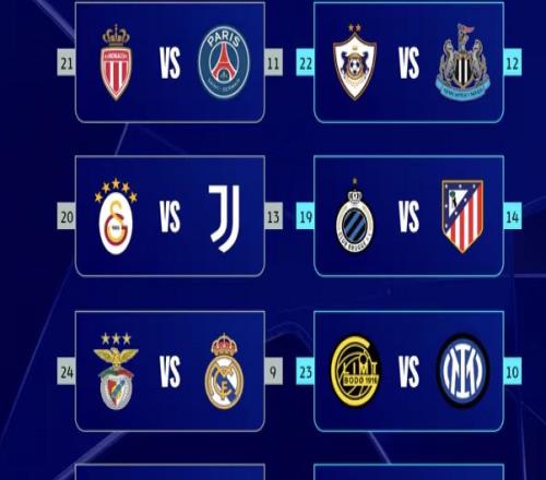 欧冠附加赛开球时间:本菲卡vs皇马北京时间2月18日400开打