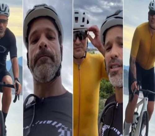 惬意，卡纳瓦罗在里约和巴西前国脚迭戈一起骑自行车