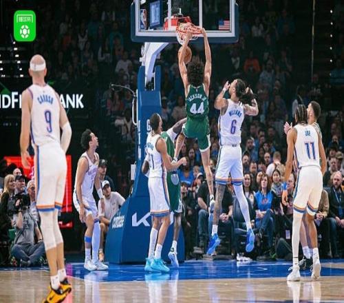 雄鹿11093大胜雷霆,迪昂19+11+6+4帽弑旧主,霍姆格伦16+13