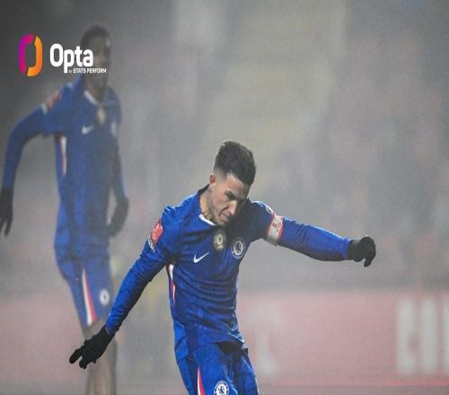 恩佐8次对低级别联赛球队斩4球2助攻，7场足总杯造5球