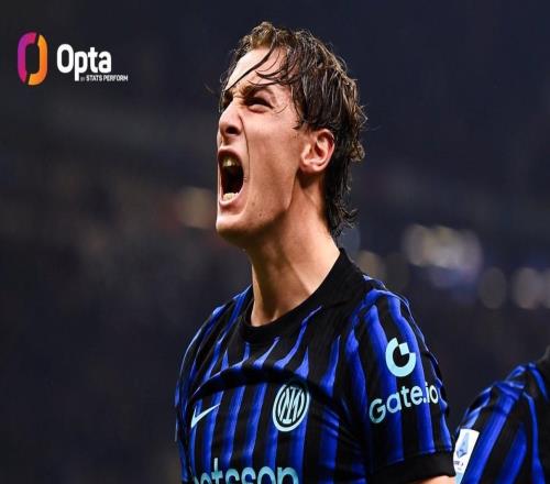 20岁231天,皮奥是国米近60年意甲对阵尤文进球第二年轻的球员