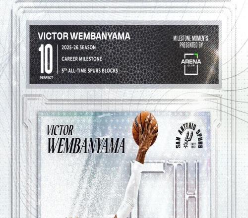 才打了三年,文班生涯盖帽数来到544次升至马刺队史第5