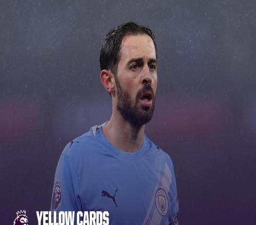 B席本赛季英超8次染黄，追平个人单赛季最多纪录