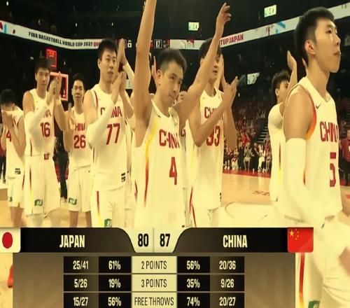 中国队胜日本，人民日报央视新闻纷纷点赞，郭士强拥抱赵继伟赵睿