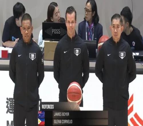中国男篮VS中国台北男篮,3名裁判出炉