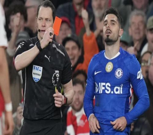 红牌有影响，切尔西场均跑动距离105.7公里，为全英超最低