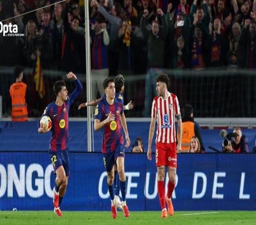 18岁281天，贝尔纳尔是1314赛季以来巴萨国王杯双响最年轻球员