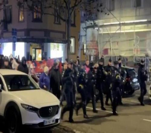 部分水晶宫球迷在斯特拉斯堡闹事，防暴警察介入才平息混乱