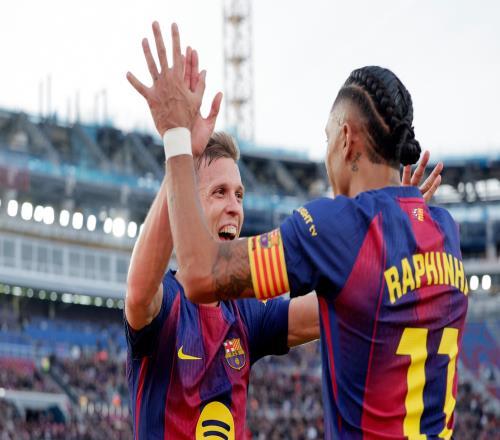 对阵阿拉维斯双响，奥尔莫时隔超过一年再次梅开二度