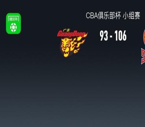CBA俱乐部杯山西10693广东，张宁19分，徐杰25+11
