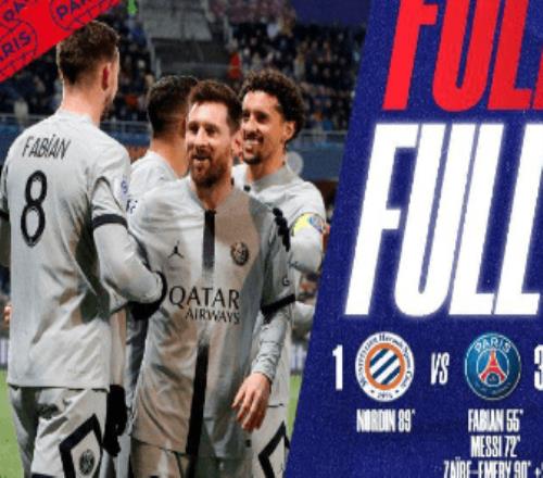 法甲梅西破门姆巴佩失点+伤退巴黎31蒙彼利埃