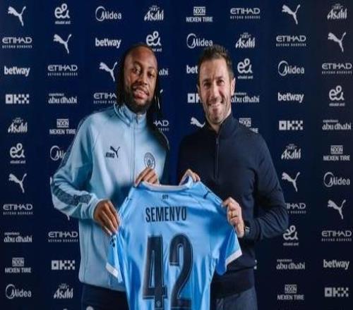 曼城官方：塞门约将身穿42号球衣，这是他生涯首秀时的号码